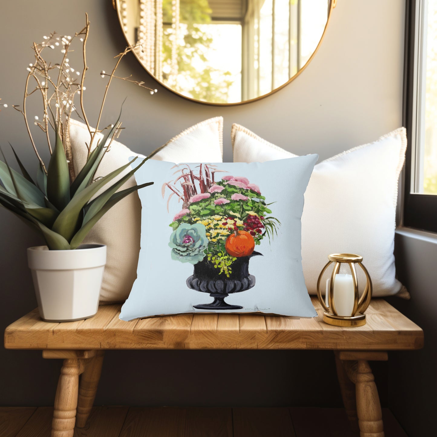 Fall Harvest Planter Pillow, Pillow Cover