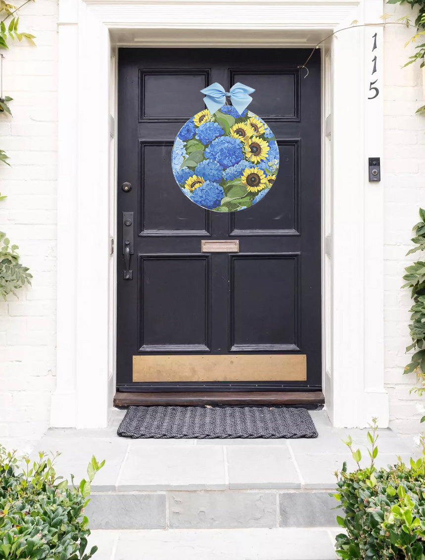 Sunflowers & Hydrangeas Door Hanger