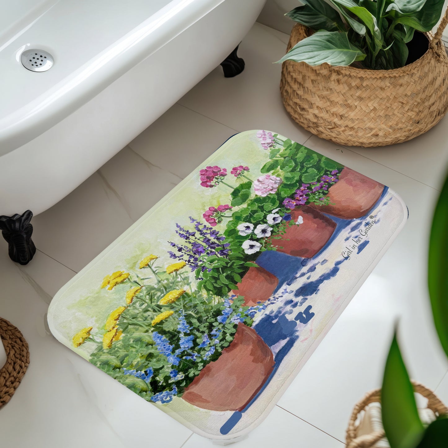 Summer Garden Kitchen & Bath Cushion Mat