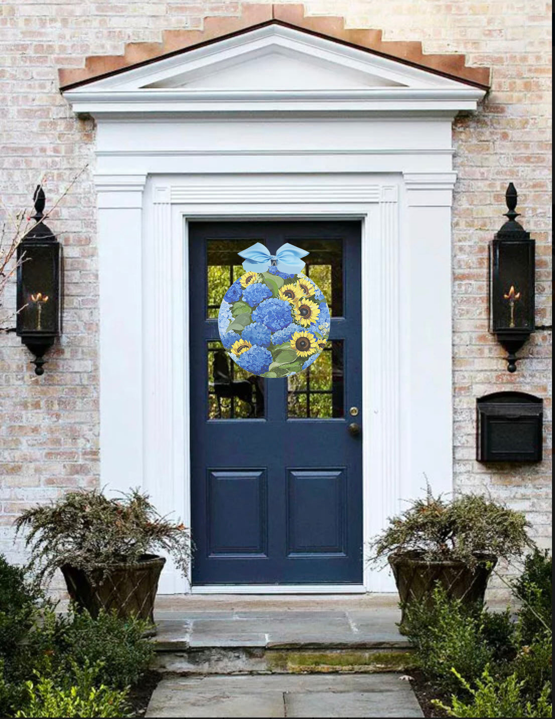 Sunflowers & Hydrangeas Door Hanger