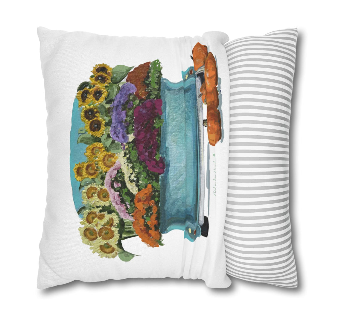 Fall Harvest Truck Pillow, Pillow Cover