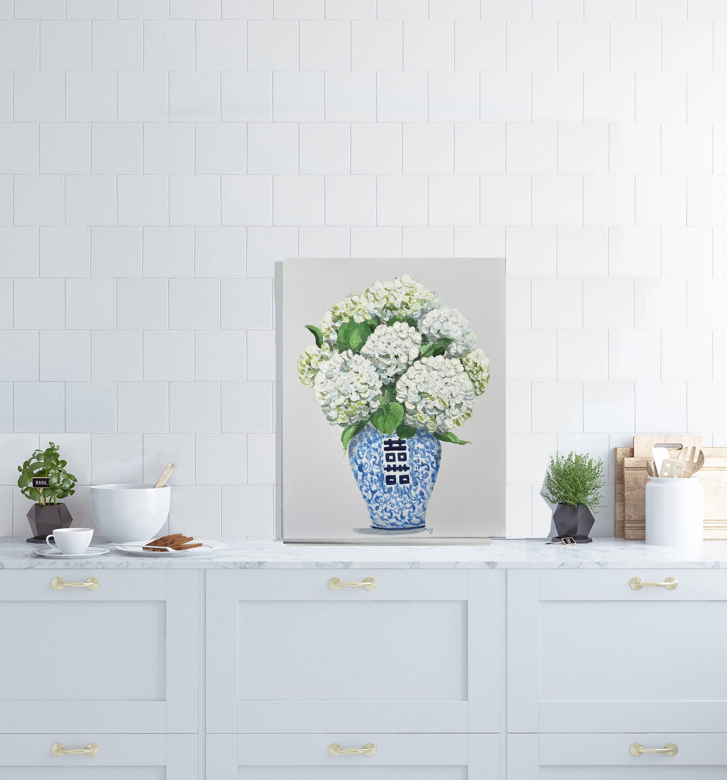 White Hydrangeas