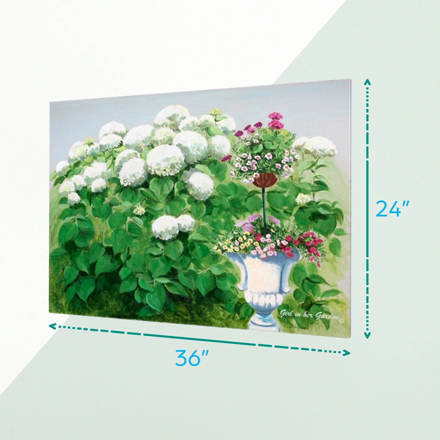 Door Mat White Hydrangea Topiary Rubber Floor Mat