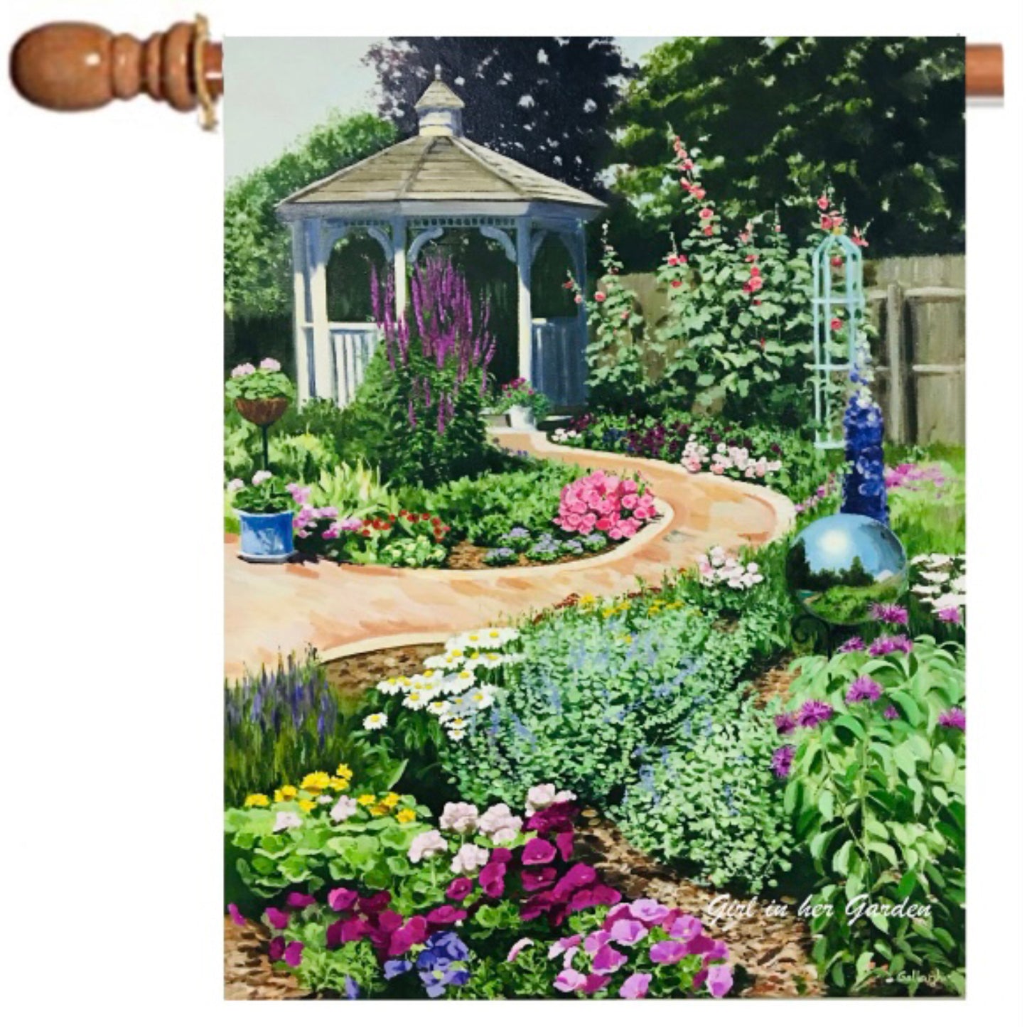 Painted Garden Flag & House Flag Bundle