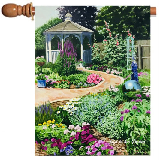 Painted Garden House Flag