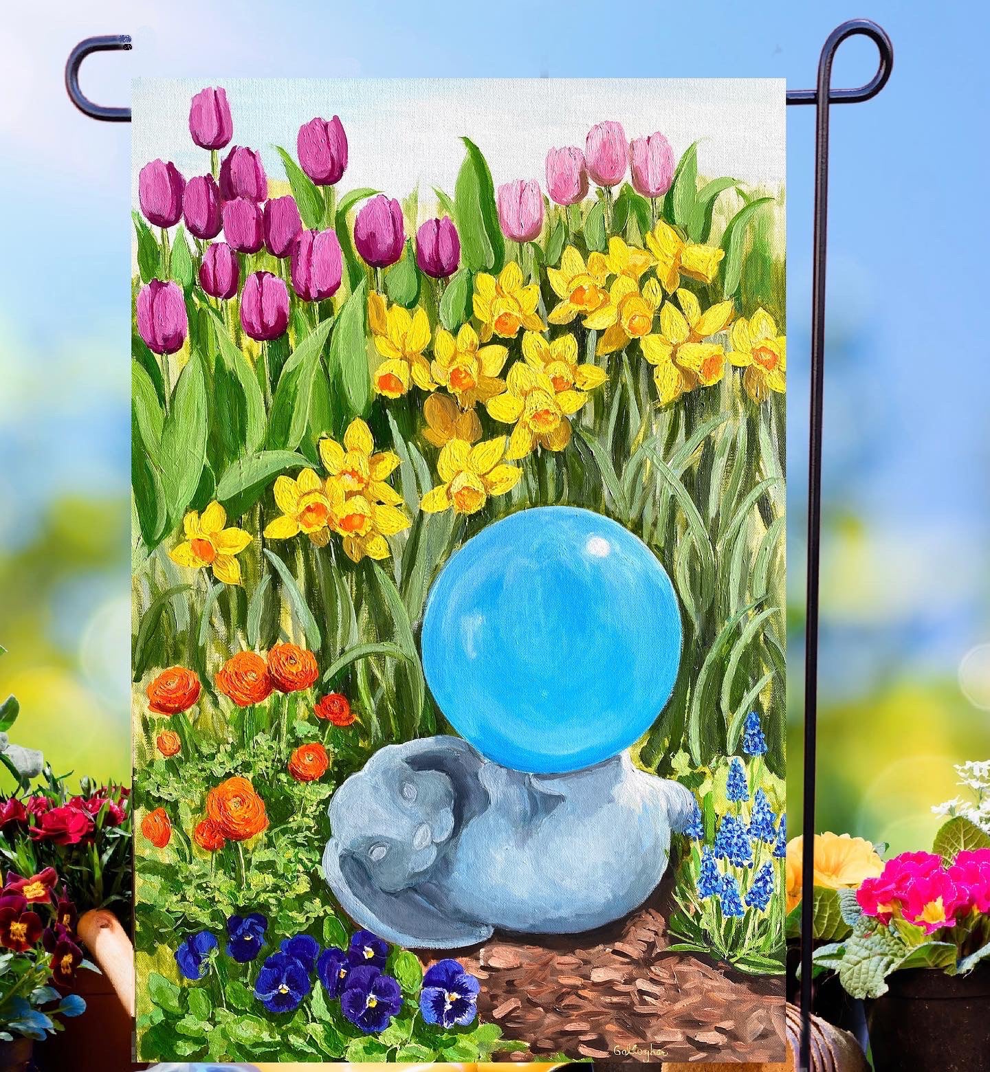 Painted Daffodils, Tulips