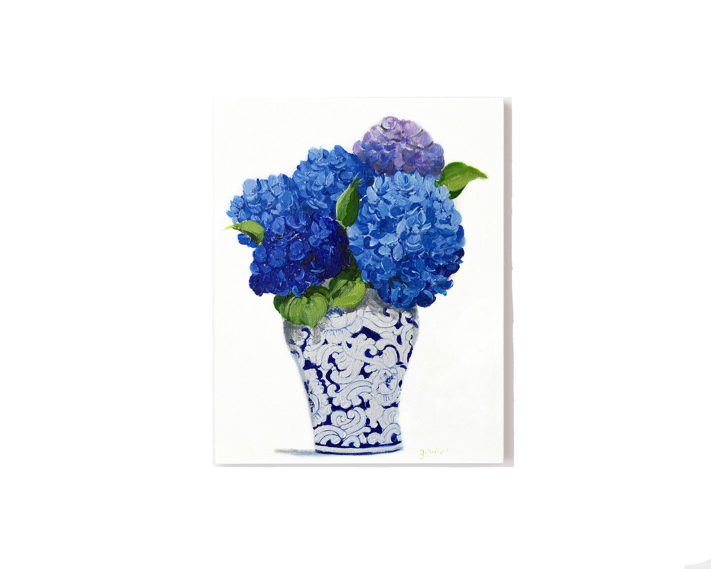 Blue Hydrangeas Chinoiserie Print