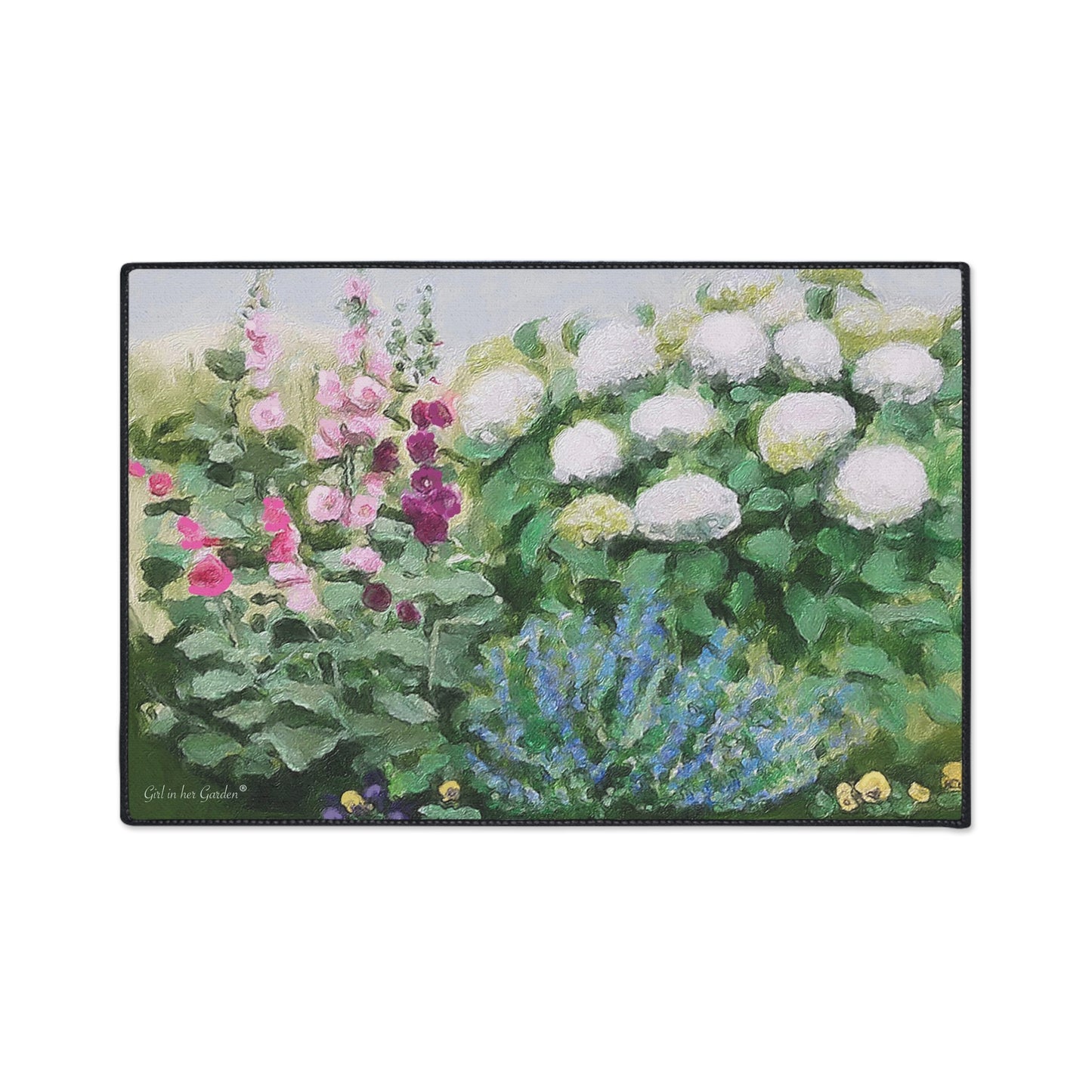 Painted Garden Rubber Floor Mat