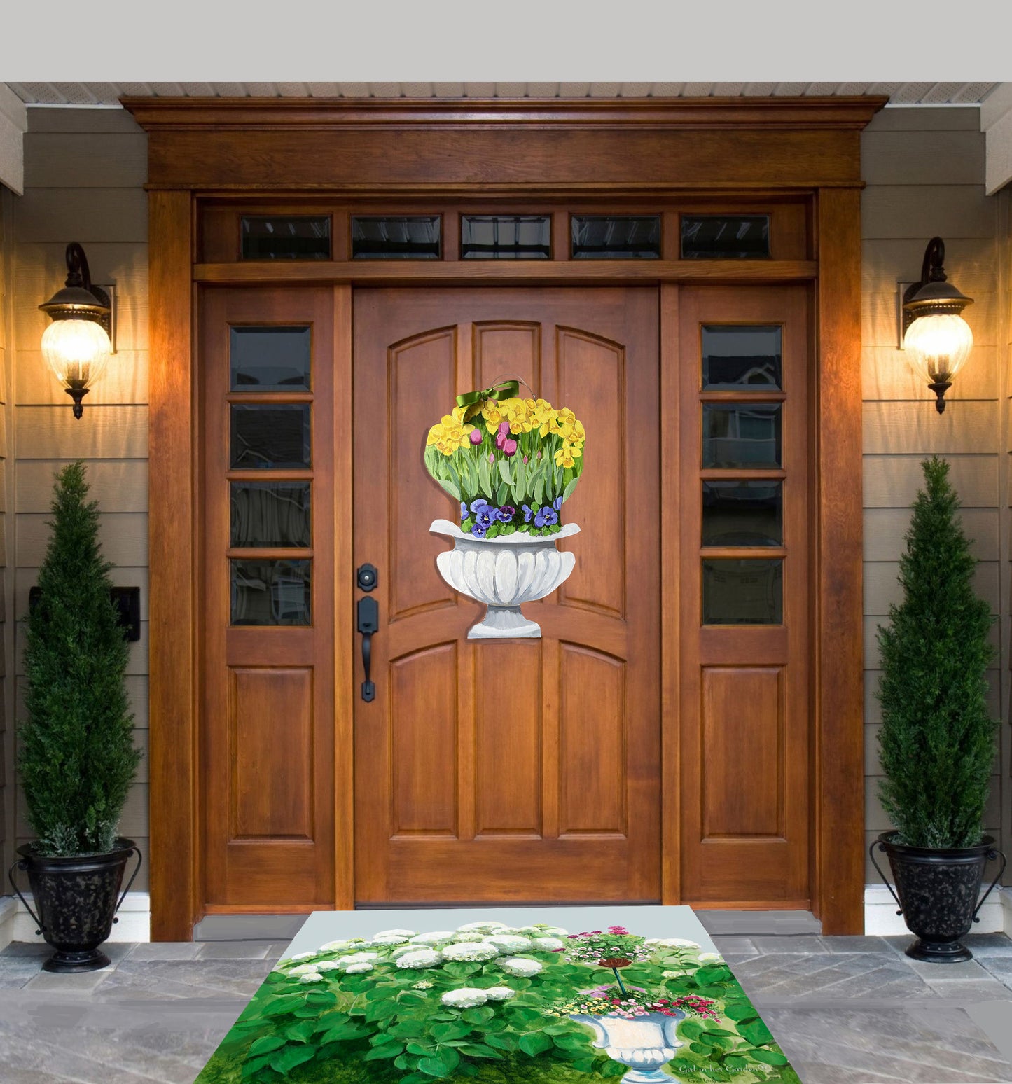 Daffodil, Tulips & Pansy Door Hanger
