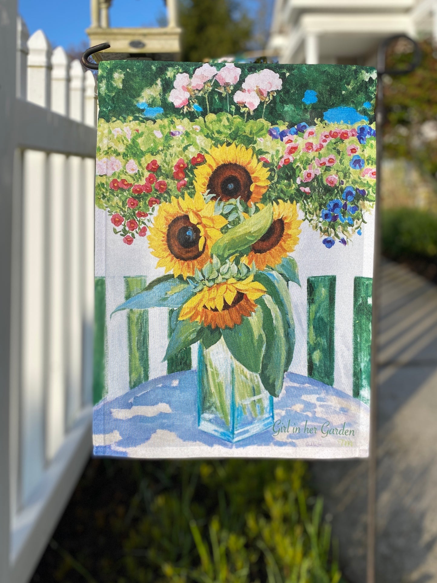 Painted Sunflowers, Garden Flag