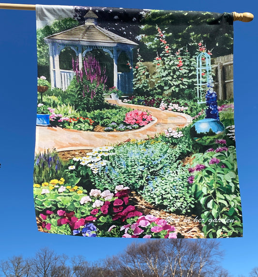 Painted Garden Flag & House Flag Bundle
