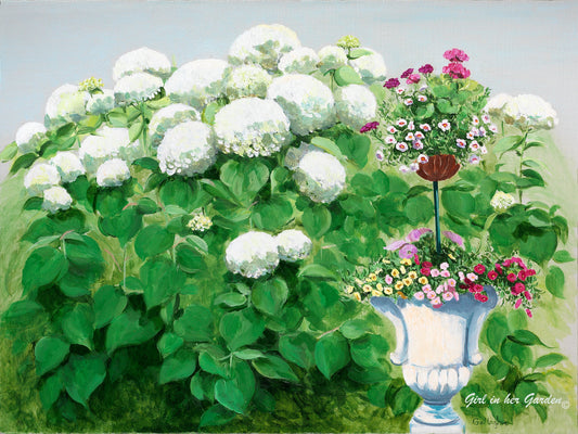 Door Mat White Hydrangea Topiary Rubber Floor Mat