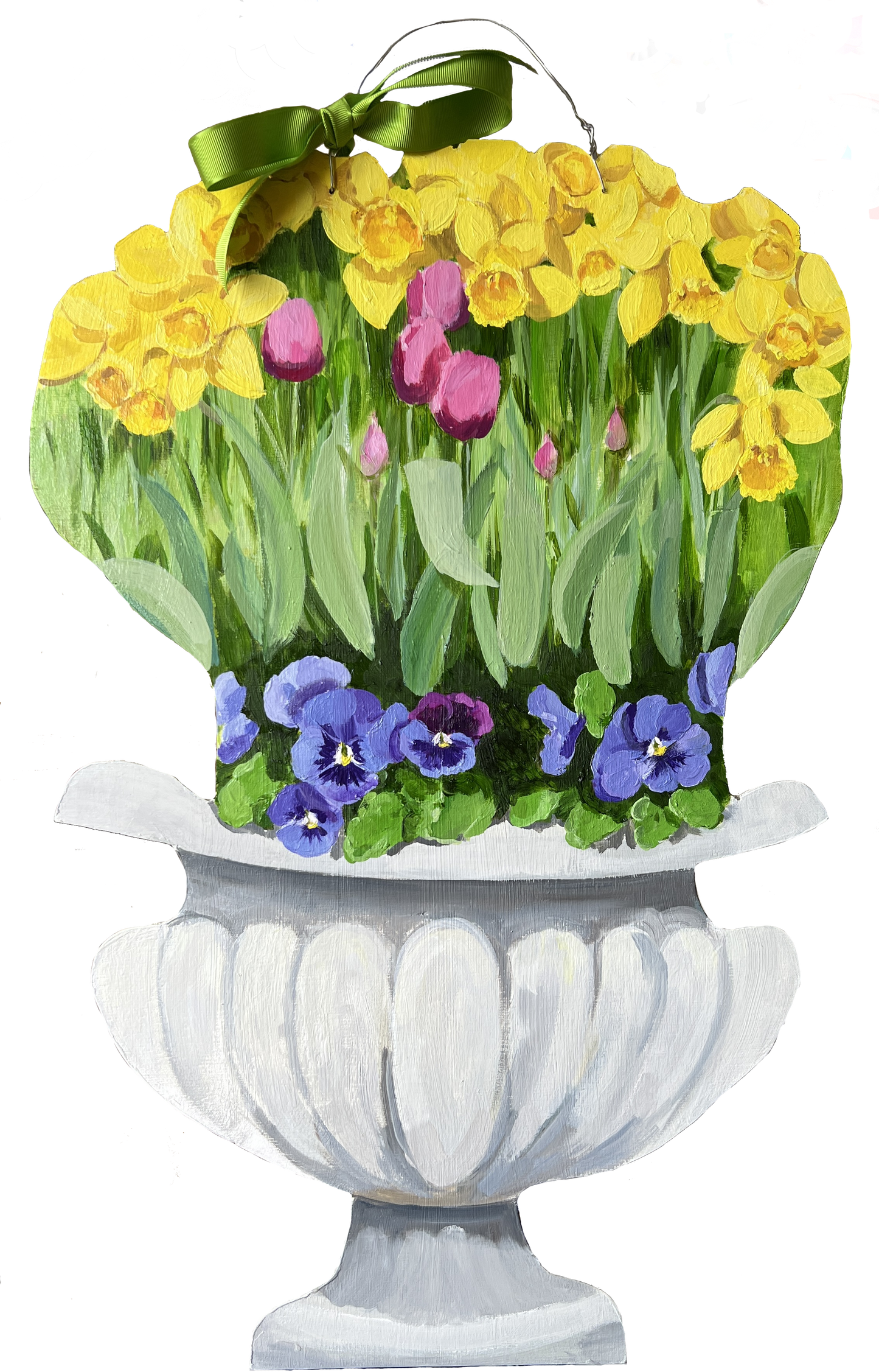 Daffodil, Tulips & Pansy Door Hanger