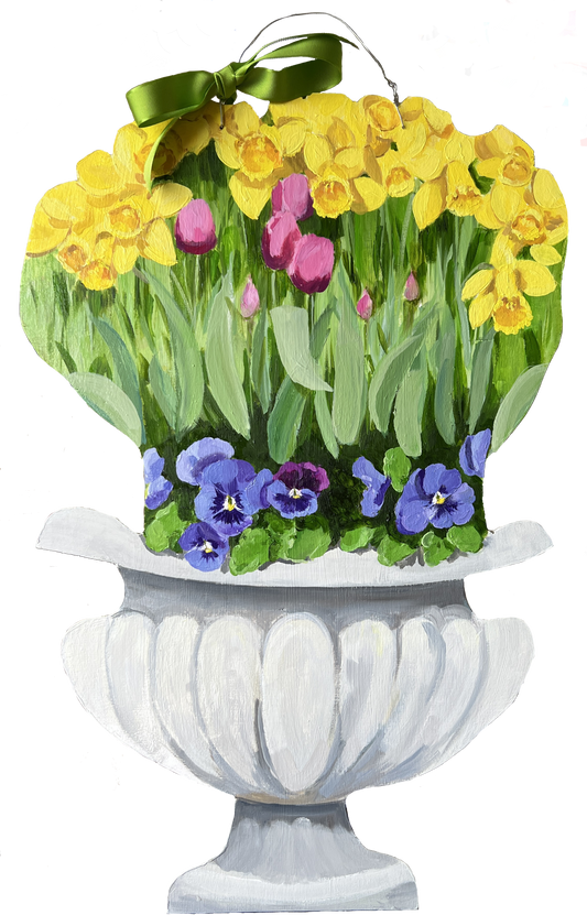 Daffodil, Tulips & Pansy Door Hanger