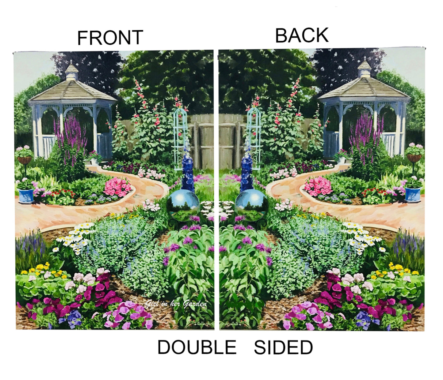 Painted Garden Flag & House Flag Bundle