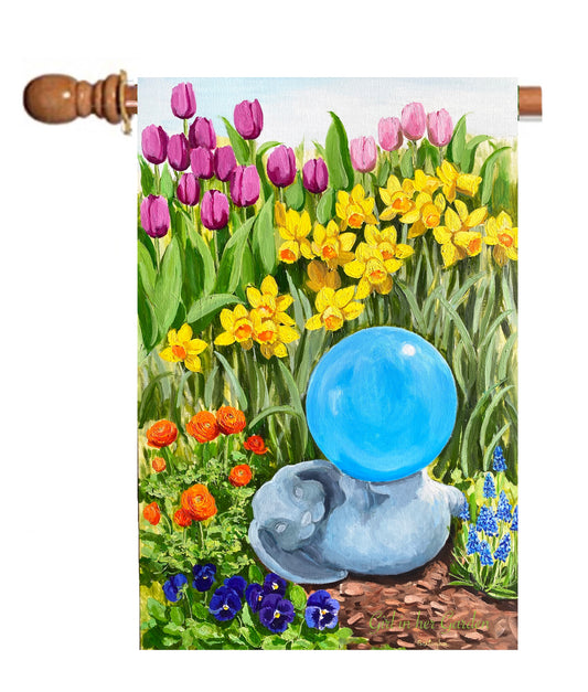 Painted Daffodils Tulips House Flag 28"x 40" Garden Flag 12"x 18"