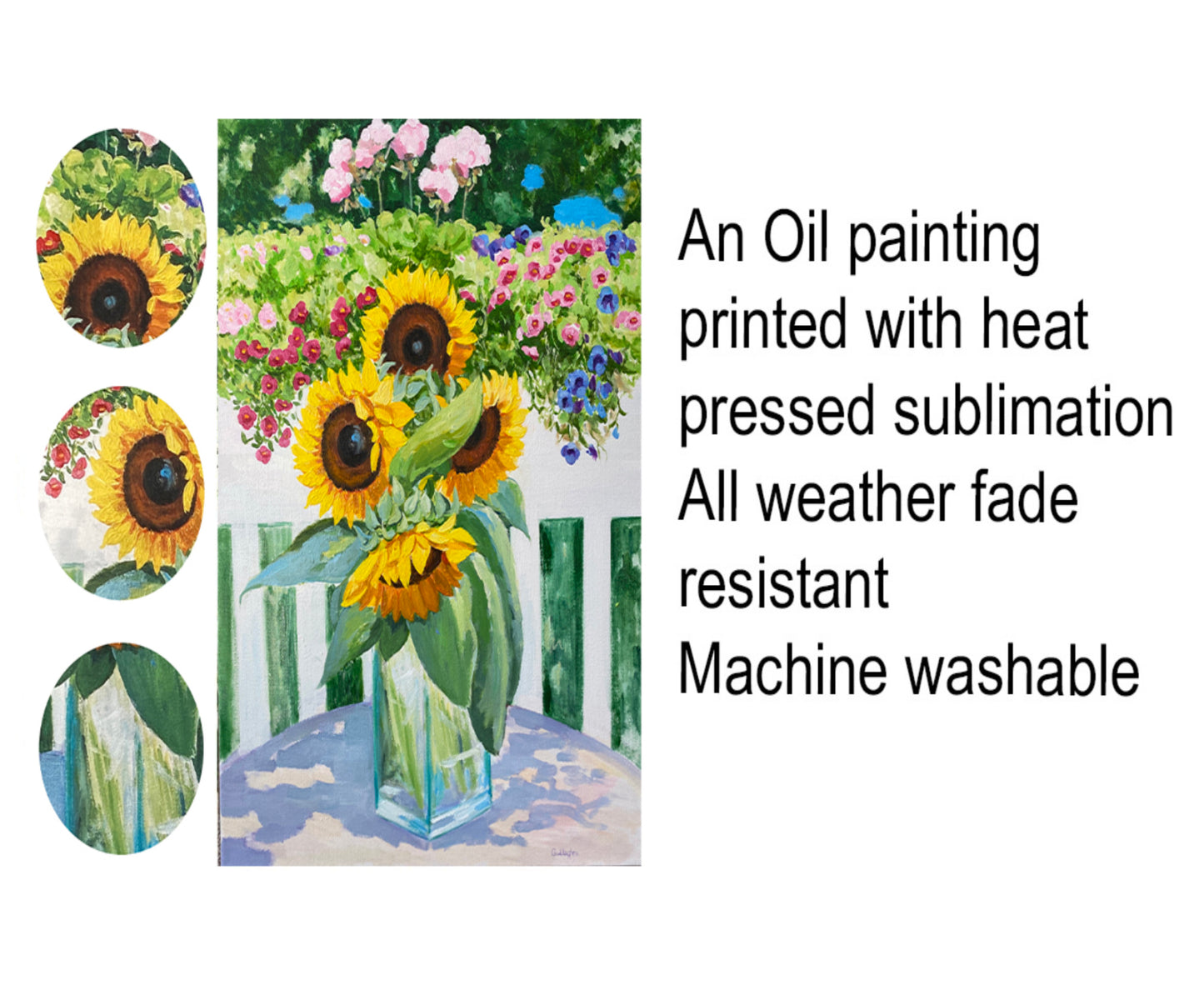 Painted Sunflowers House Flag, Garden Flag