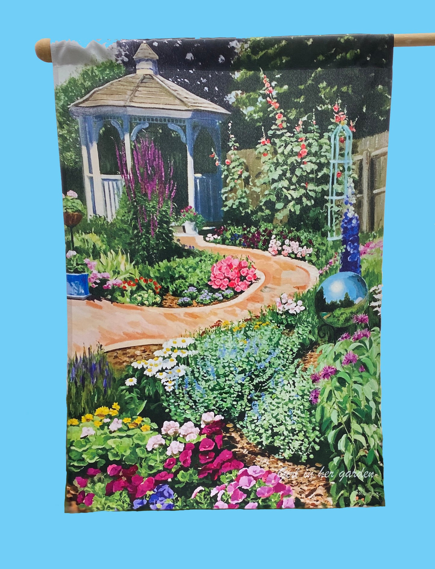 Painted Garden House Flag