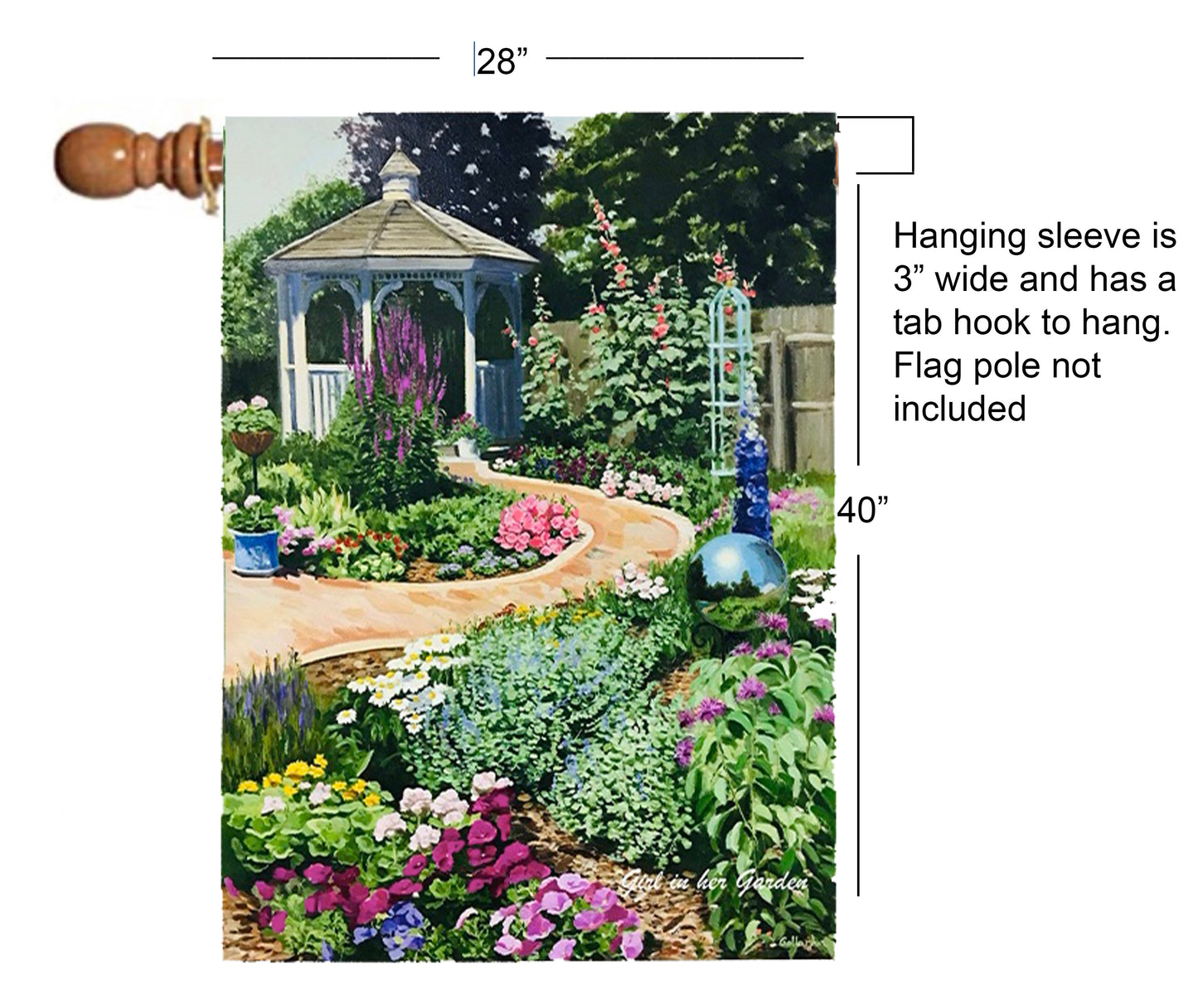 Painted Garden House Flag