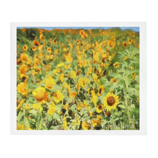 Sunflower Field 2 Throw Blanket