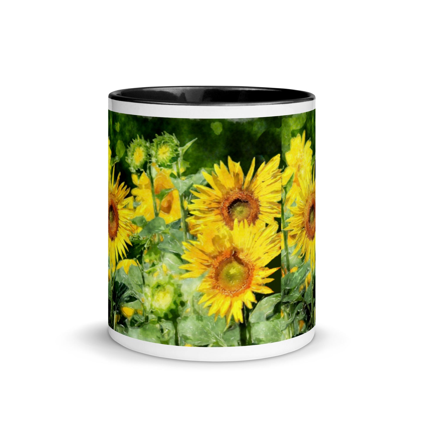 Sunflower Mug with Color Inside