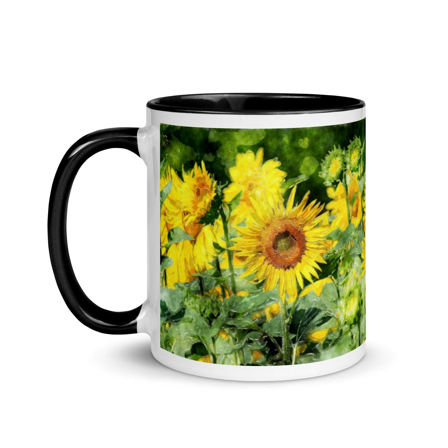 Sunflower Mug with Color Inside