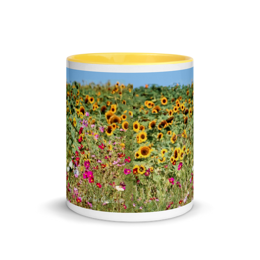 Sunflower Field Mug with Color Inside