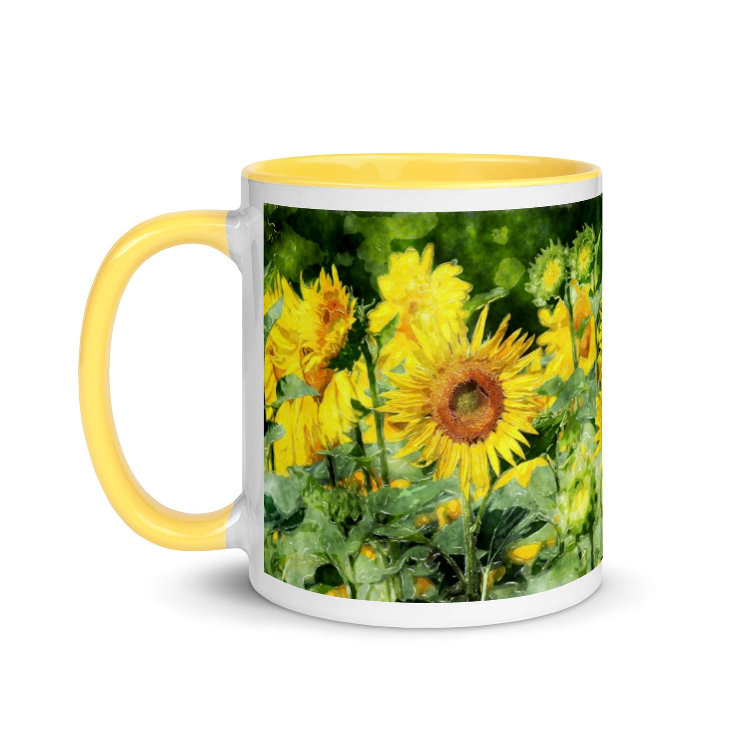 Sunflower Mug with Color Inside