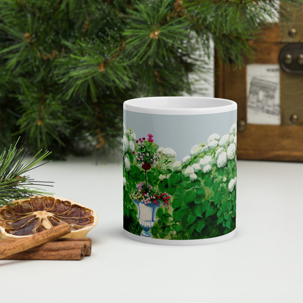 White Hydrangea mug