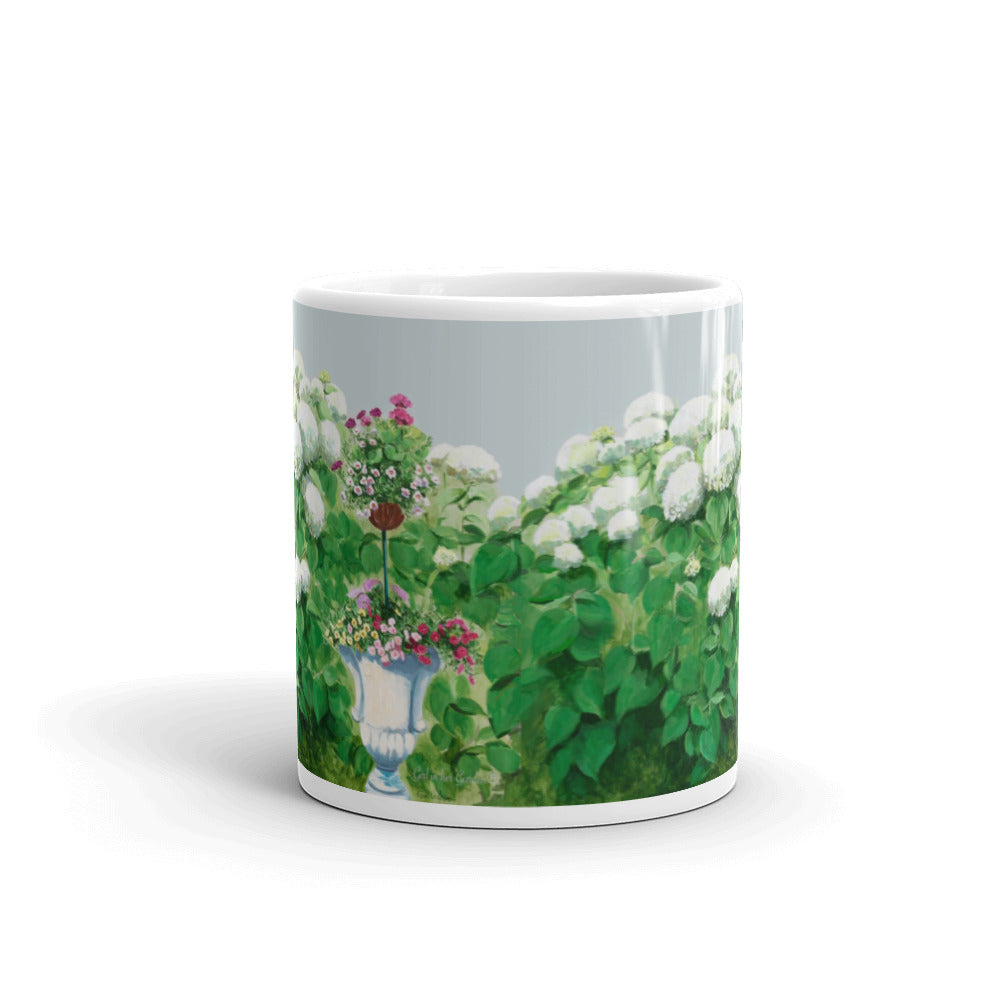 White Hydrangea mug