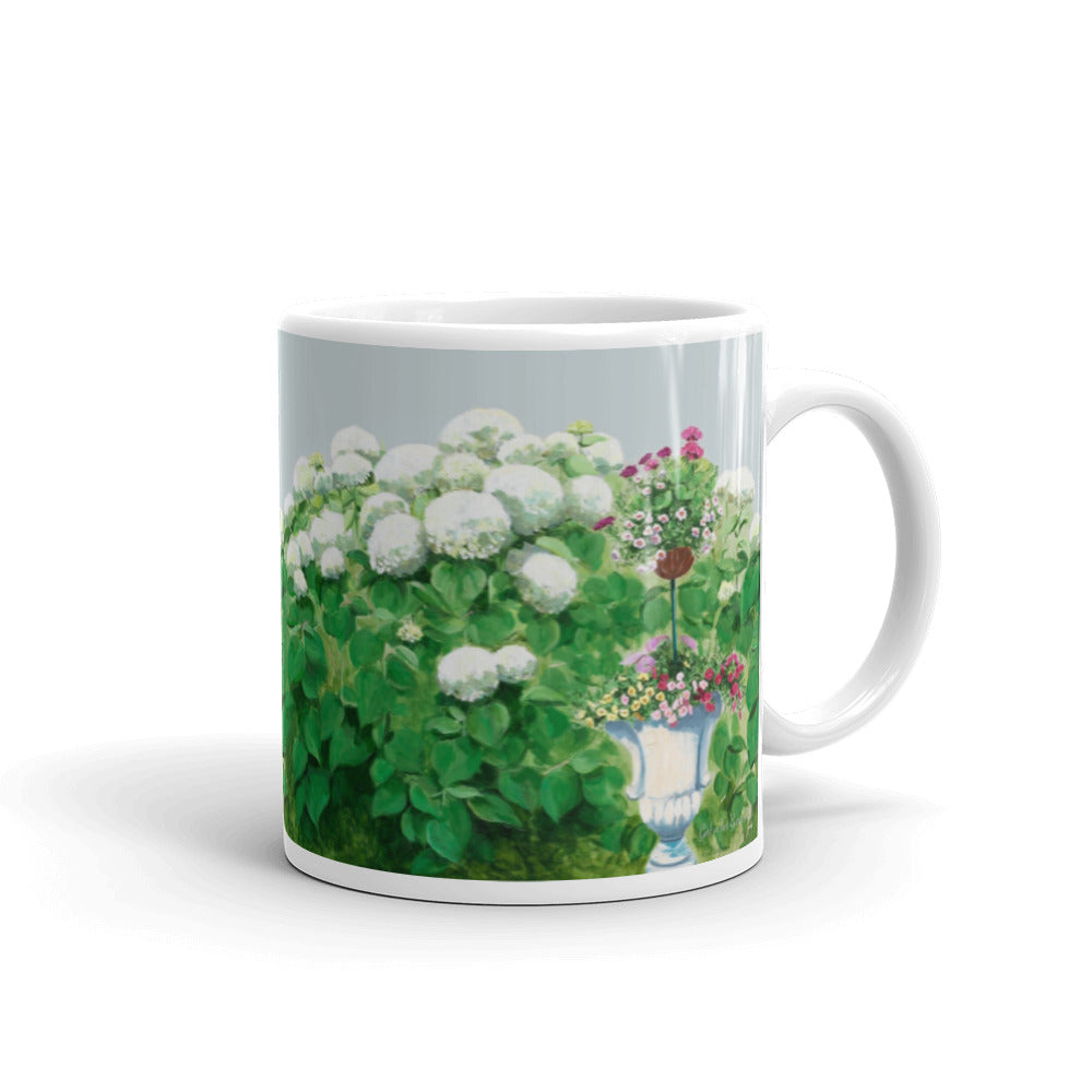 White Hydrangea mug
