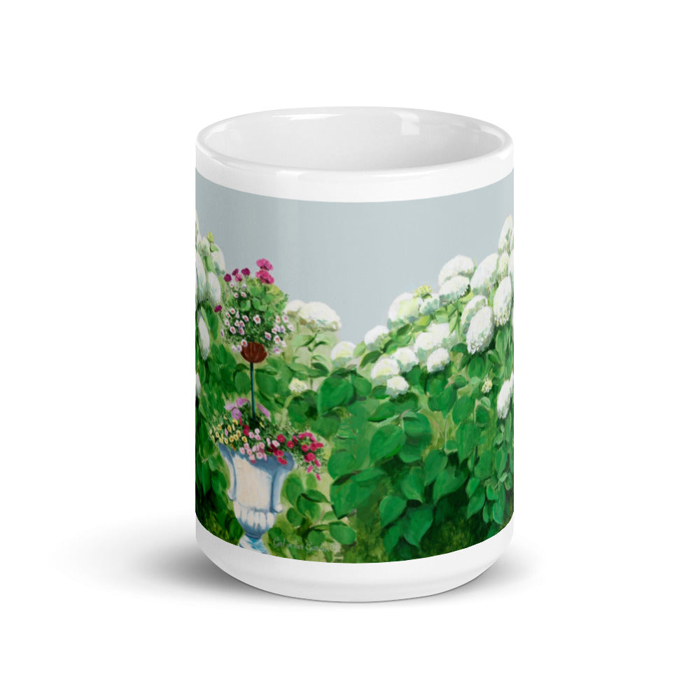White Hydrangea mug