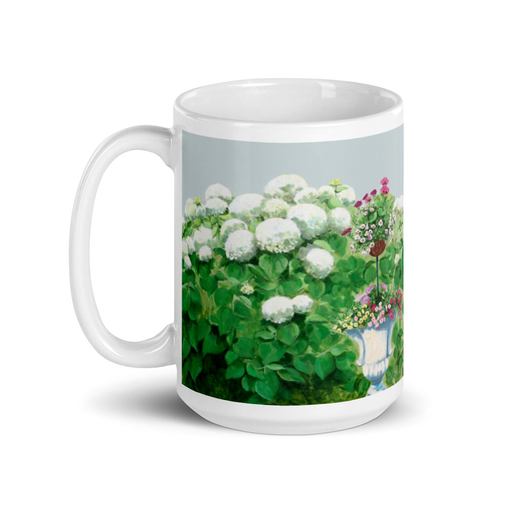 White Hydrangea mug
